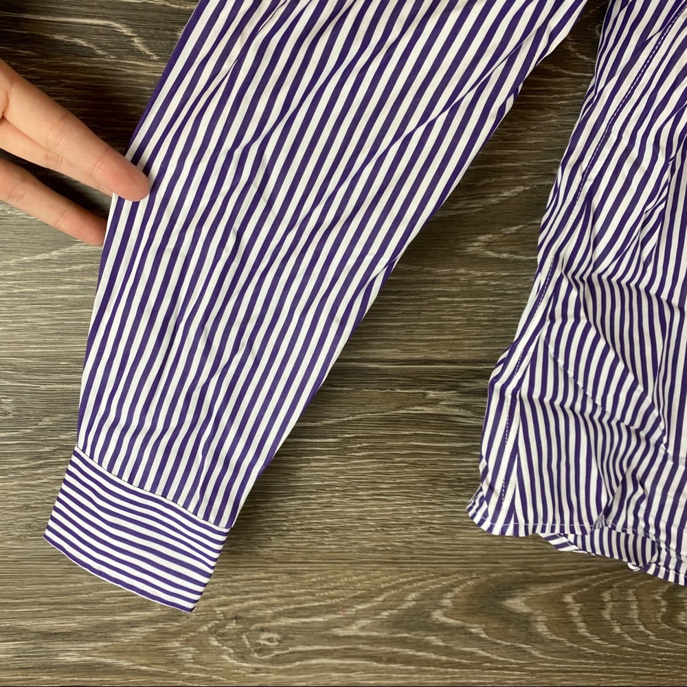 Lauren Ralph Lauren striped button up top NWT - Picture 5 of 8
